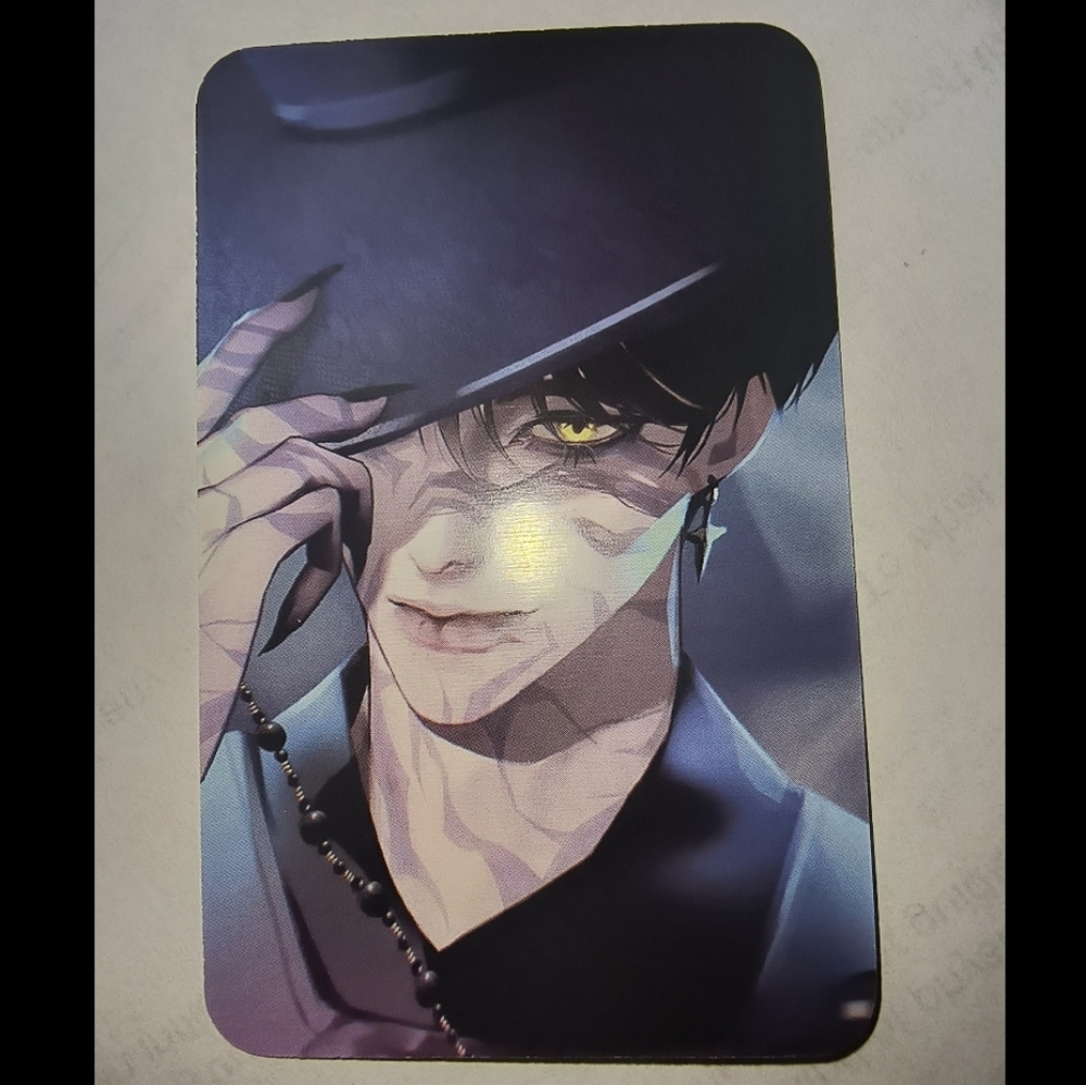 Stylish Anime Character Art Card — Yellow-Eyed Kpop Demon Hunters Jinu